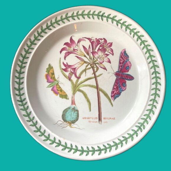 Portmeirion Botanic Garden Amaryllis Reginae Mexican Lily Dinner Plate Pre Owned - Picture 1 of 5